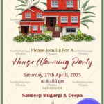 Red Mansion Housewarming Invitation White Theme