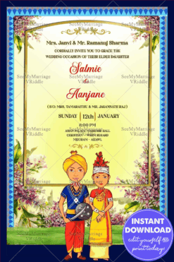 Authentic Mizo Wedding Invitation Card Traditional Culture