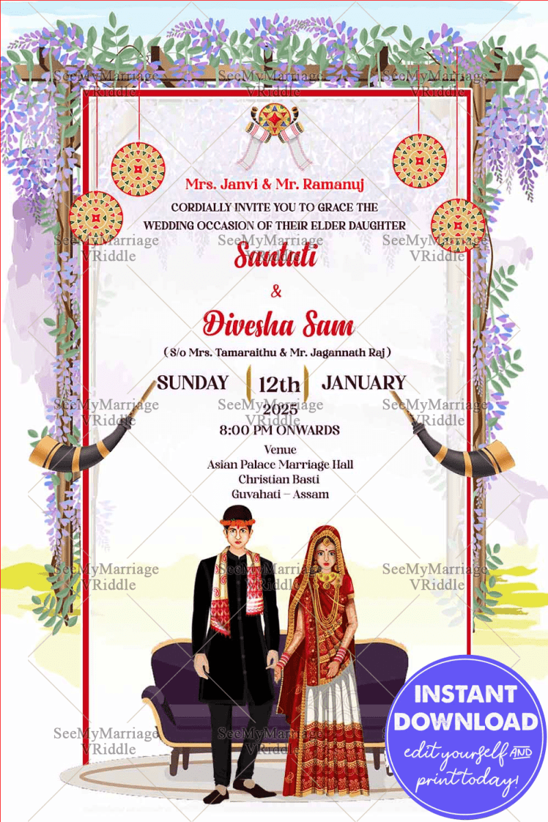 Assamese Wedding Invitations – SeeMyMarriage