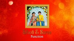 Traditional Dhoti Halfsaree Invitation Video Grand Mandala Design Add Photo