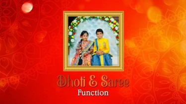 Traditional Dhoti Halfsaree Invitation Video Grand Mandala Design Add Photo