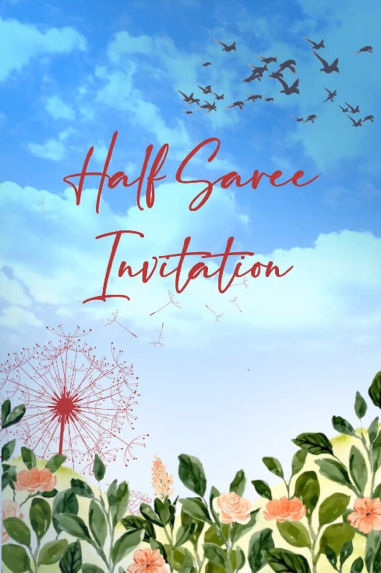 Bejeweled Girl Halfsaree Invitation Video Wishing On Dandelions