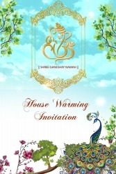 Blue Sky Housewarming Invitation Video Peacocks Flying Birds