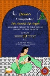 Blue Theme Annaprashan Invitation Video Maa Loves Baby