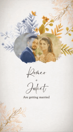 Christian Wedding Invitation Video Love Through Seasons Add Photo