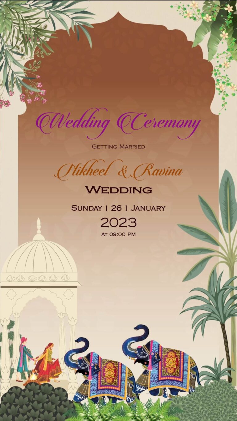 Eden Garden Theme Wedding Invitation Video Royal Indian Traditions