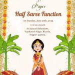 Hartwarming Halfsaree Invitation Video Cute cartoon girl