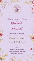 Pastel Wedding Invitation Video Gentle Breeze Floral Theme