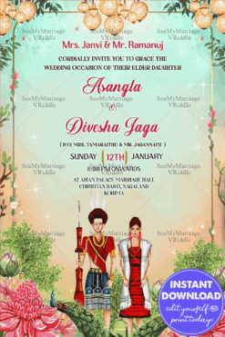 Traditional Naga Wedding Invitation Natural Nagaland