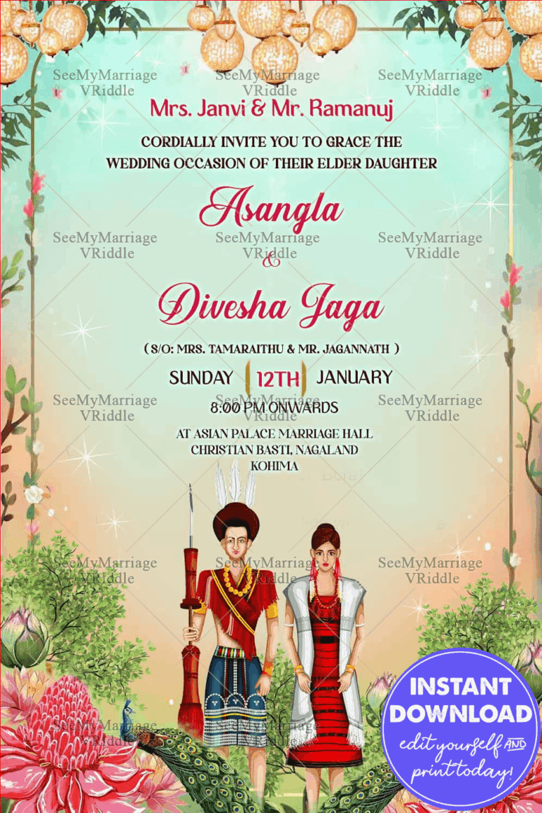 Traditional Naga Wedding Invitation Natural Nagaland