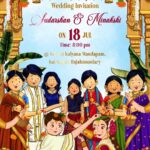 Traditional Telugu Wedding Invitation Video Cute Cartoon Family Celebrations