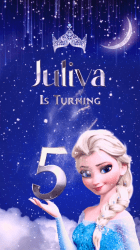 Frozen Theme 5th Birthday Invitation Video Elsa Singing