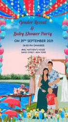 Gender Reveal Baby Shower Invitation Video Fun Pool Theme