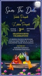 Radha Krishna Shastipoorthi Invitation Video Blue Boat Theme