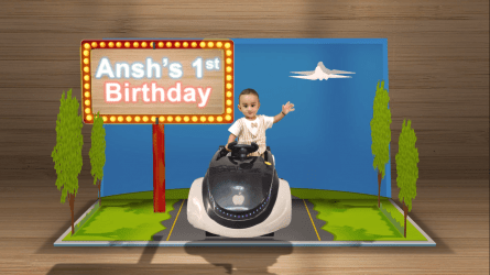 Add Photo1st Birthday Invitation 3D Flip Book Fun Animation