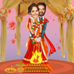 Marwari Couple Caricature Wedding Invitation Video Grand Multi Event