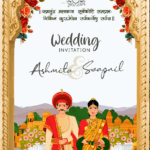 Royal Maratha Wedding Invitation Video Couple Cartoon Palace Theme