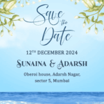Tropical Paradise - Floral Destination Save the Date in Beach Theme