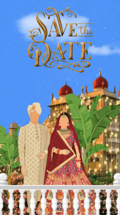 Palace theme Royal Rajasthani Wedding Invitation Video