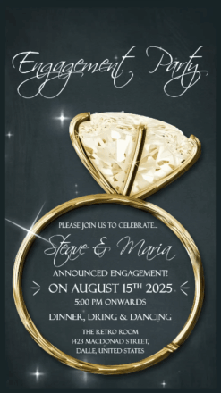 Pastel Grey Proposal Engagement Invitation
