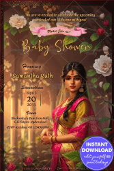 Indian Elegance Baby Shower Flyer