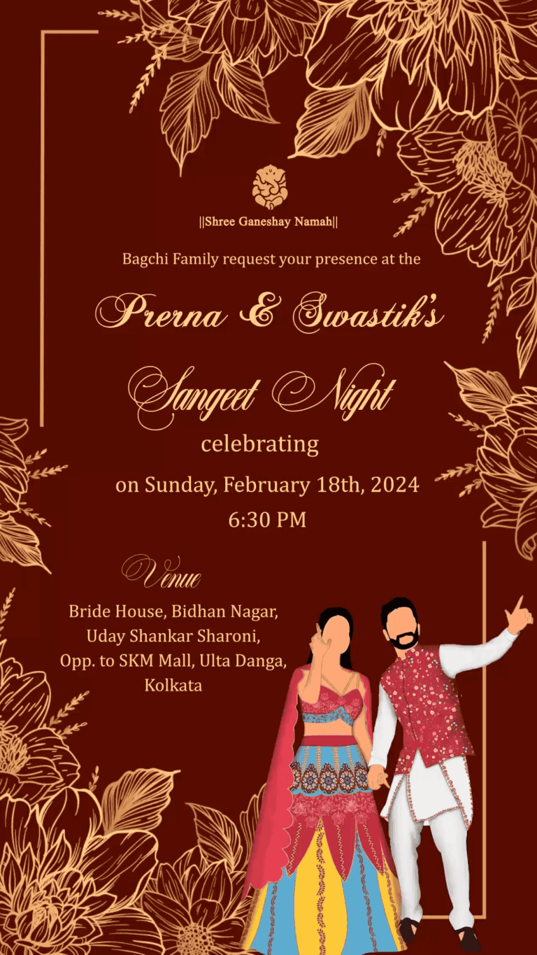 Modern Maroon Kankotri Wedding Invitation: A Timeless Love Celebration