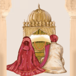 Pastel theme Gurudwara theme Sikh Anand Karaj Invitation