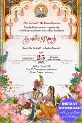 Divine Union Radha Krishna Wedding Invitation