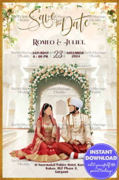 Royal Romance - North Indian Save the Date