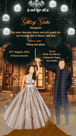 A Fairy tale Destination - Wedding Invitation with Haldi, Mehendi, Sangeet, Reception of Baraat and Wedding events