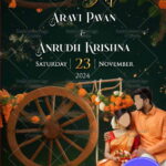 Rustic Charm South Indian Couple Theme Save The Date Invitation