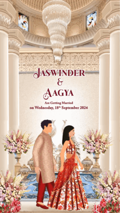 Regal Union: A Digital Wedding Affair with Walking theme -  Haldi, Sangeet, Wedding, Reception Invitation