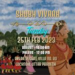 Shubh Vivah Multicolor Kalamkari Art Wedding Invitation Video with Haldi, Mehendi, Sagai, Sangeet and Wedding events