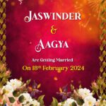 Multicolor Punjabi Invitation with Sunflower Radiance with Haldi, Sangeet and Anand Karaj events