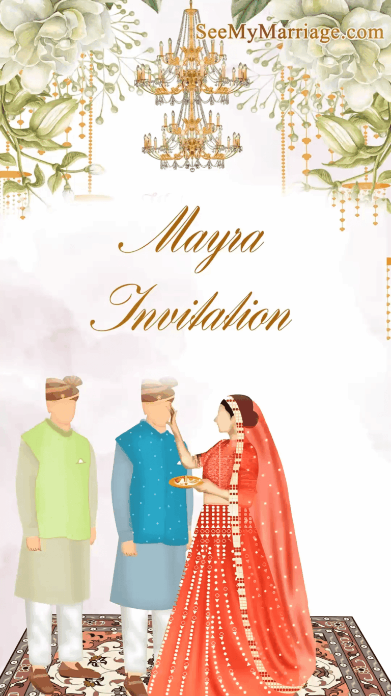 Royal Mayra Invitation in Pastel shades