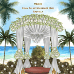 Seaside - Digital Beach, Peacock and scroll theme Wedding Invitation with Haldi, Sangeeth, Greek Lunch, Wedding events