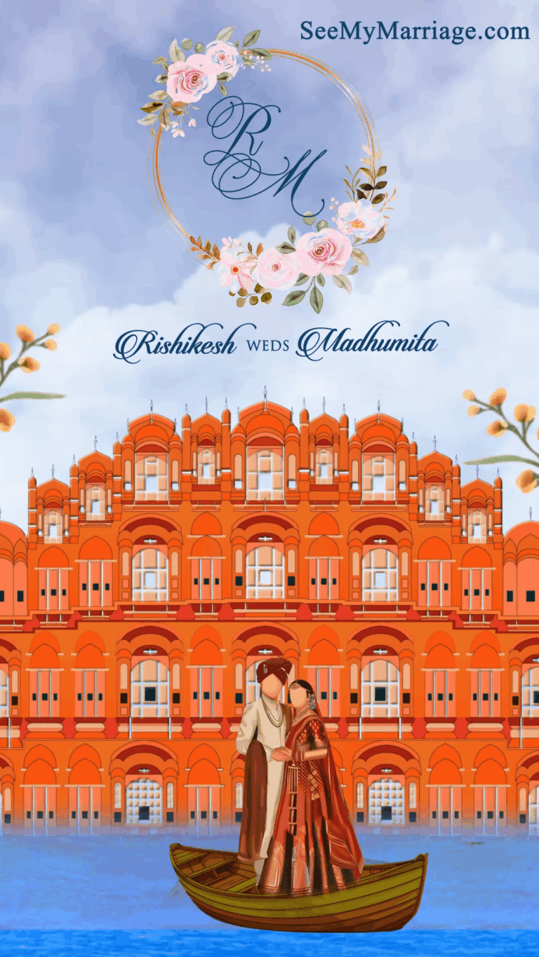 Hawa Mahal theme Rajasthani Wedding Invitation Video