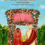 Harmony in Love: A Punjabi Destination Wedding Invitation with Sangeet, Haldi, Mehendi, Anand Karaj and Reception events
