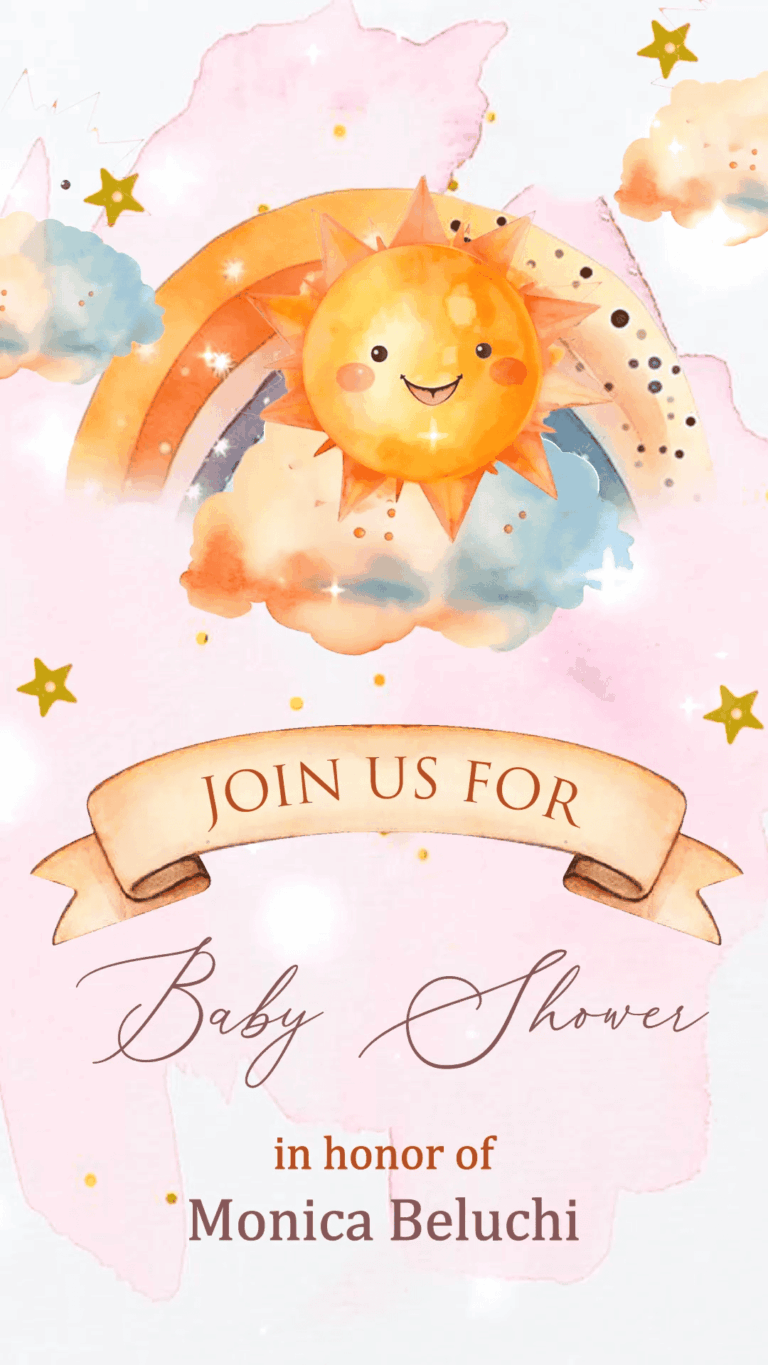 Barely Wait Sunny Day Baby Shower Invitation