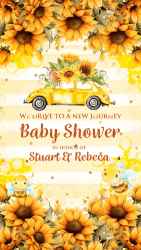 Sunflower-Bee-Theme-Baby-Shower-Invitation