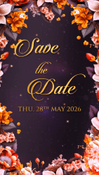 3d floral indian wedding invitation