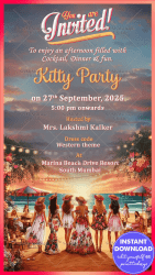 Beach-theme-Kitty-Party-Invitation-group-of-girls