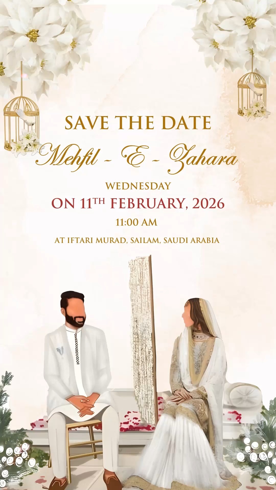 Ishqnama Muslim Nikah Caricature Invitation Video