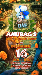 Jungle theme Birthday Invitation Video