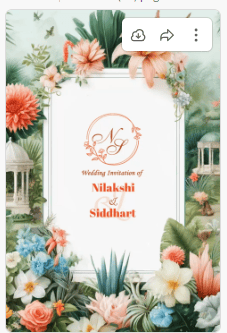 Exquisite Floral Wedding Invitation Video with White Theme Background and Multiple Events Included