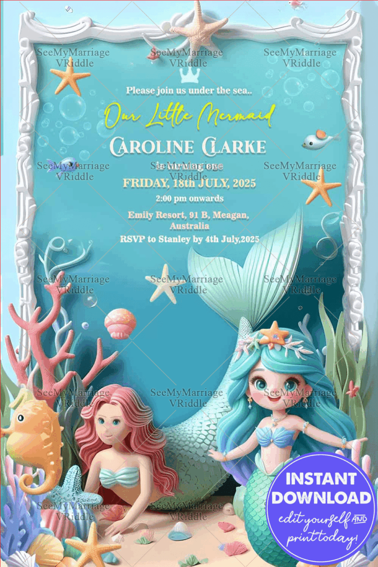Join Us Under the Sea, Our Little Mermaid's First Birthday Celebration