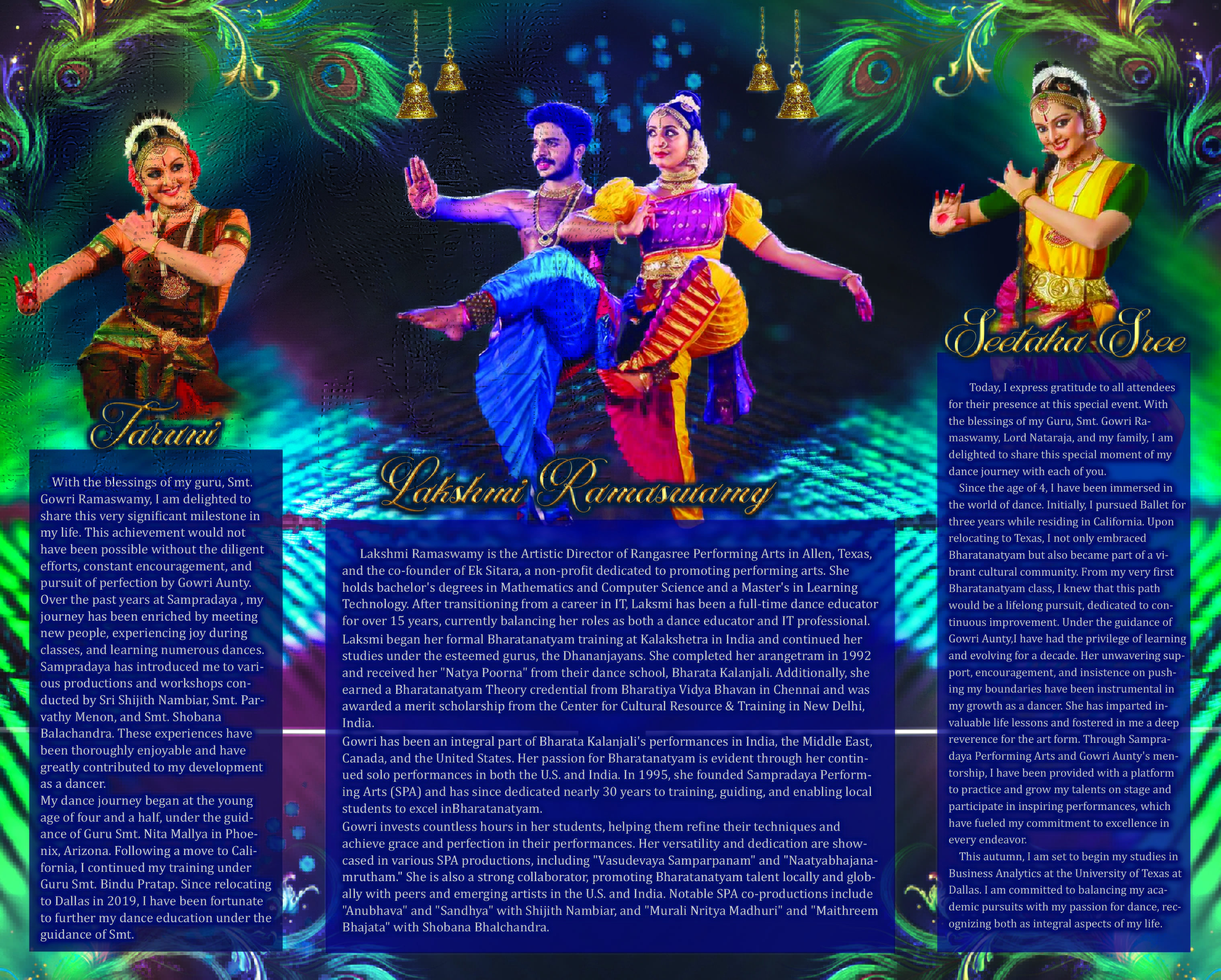 Peacock theme Aragetram brochure copye