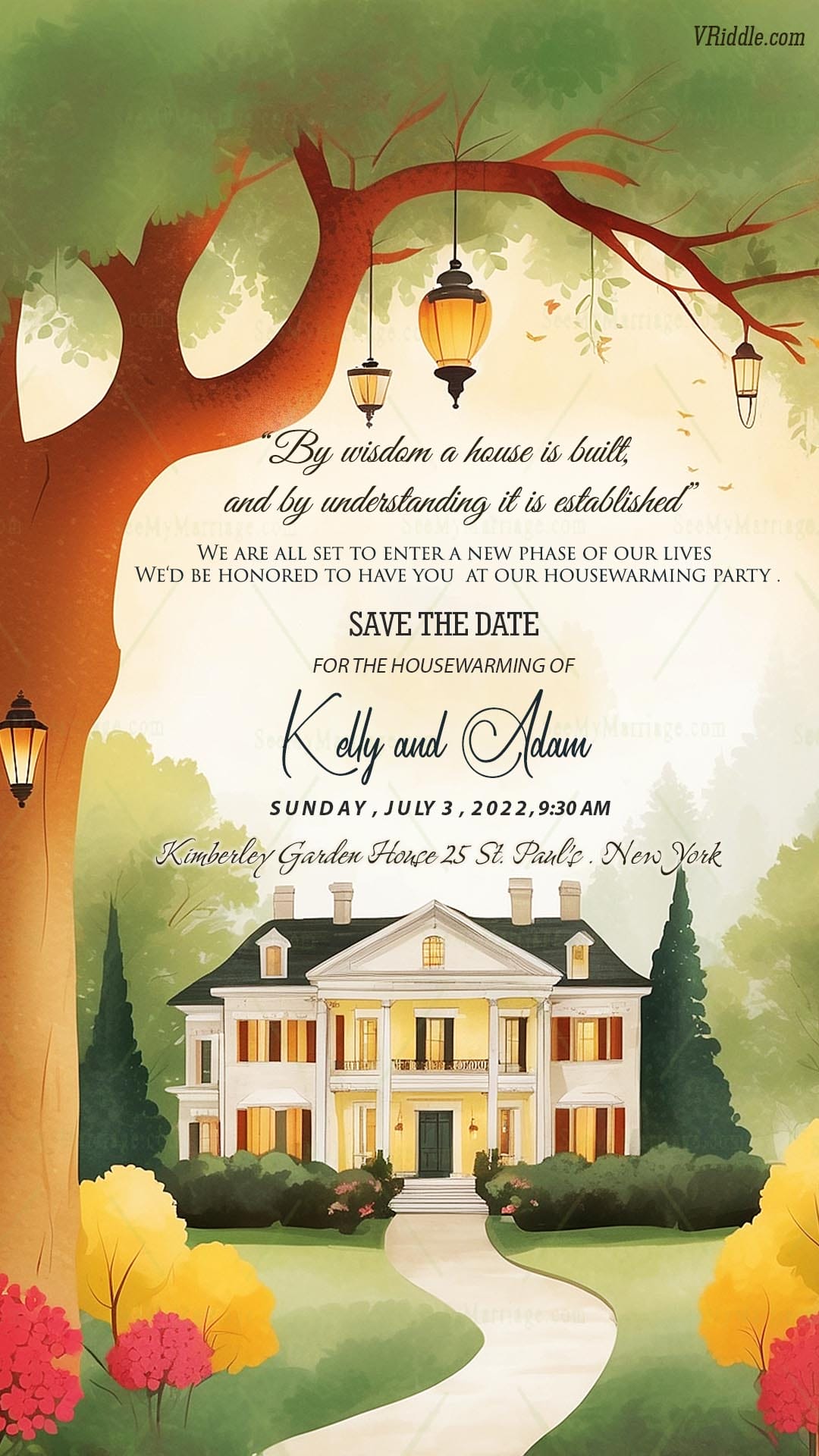 Retro Modern Western Housewarming Invitation