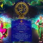 Traditional and Vibrant Bharatanatyam Arangetram Brochures with Peacock Theme Background