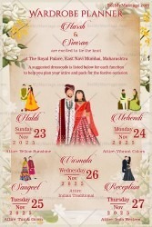 Elegant Wedding Wardrobe Planner Invitation with Pink Theme Background